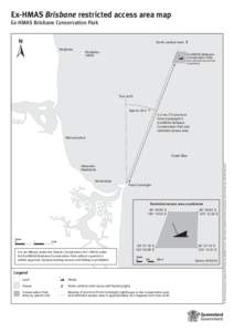 Ex-HMAS Brisbane Conservation Park resticted access area map