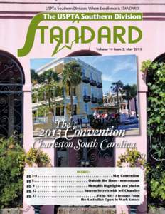 USPTA Southern Division: Where Excellence is STANDARD  The USPTA Southern Division Volume 14 Issue 2: May 2013