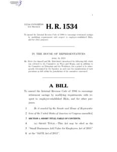I  112TH CONGRESS 1ST SESSION  H. R. 1534