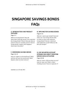MONETARY AUTHORITY OF SINGAPORE  SINGAPORE SAVINGS BONDS FAQs B. APPLYING FOR SAVINGS BONDS Page 8-15