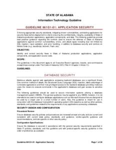 Guideline 661G1 Application Security