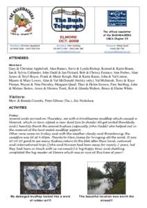 The official newsletter of the BUSHWACKERS CMCA Chapter 24 ELMORE OCT. 2009