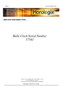 Page 1  Restored Bulle Clock