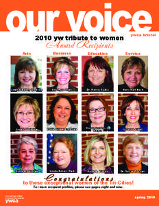our voice 2010 yw tribute to women ywca bristol  Award Recipients