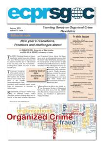 Standing Group on Organised Crime Newsletter January 2015 Volume 12, Issue 1
