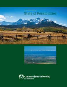 2015 ANNUAL REPORT  State of Possibilities FROM THE DIRECTOR