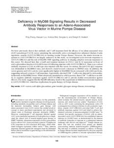 BioResearch Open Access Volume 1, Number 3, 2012 ª Mary Ann Liebert, Inc. DOI: [removed]biores[removed]Deficiency in MyD88 Signaling Results in Decreased