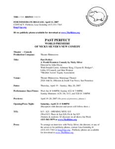 Microsoft Word - PastPerfect-Rhino-PressRelease.doc