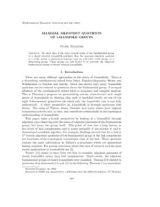 Mathematical Research Letters  4, 283–MAXIMAL NILPOTENT QUOTIENTS OF 3-MANIFOLD GROUPS