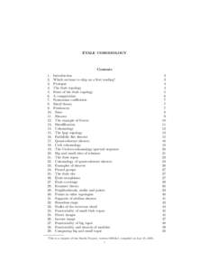´ ETALE COHOMOLOGY Contents 1.