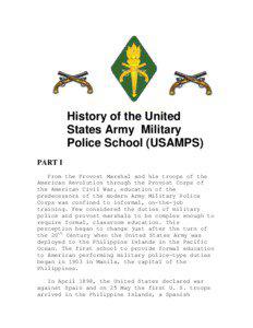 History of the U.S. Army Military Police School, Part 2