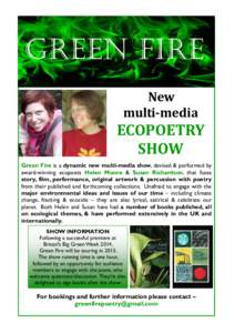 GREEN FIRE New multi-media ECOPOETRY SHOW