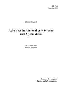 SP-708 November 2012 Proceedings of  Advances in Atmospheric Science