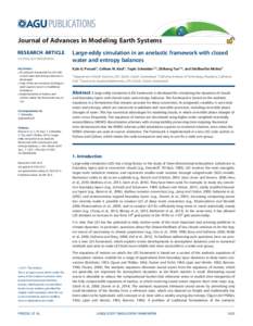 PUBLICATIONS Journal of Advances in Modeling Earth Systems RESEARCH ARTICLE2015MS000496 Key Points: ! An anelastic framework for LES with