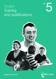 Toolkit Training and qualifications Updated September 2014