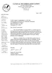 National Weather Association Letter of Support for an Operational GPS Meteorology Network