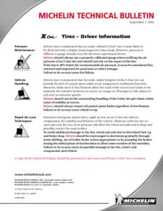 MICHELIN X One Tires Driver Information
