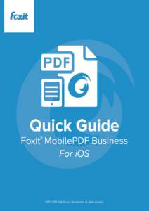Foxit MobilePDF Business for iOS Quick Guide 1  Foxit MobilePDF Business