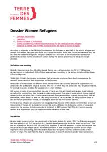 Dossier Women Refugees     