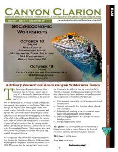 www.blm.gov/co/st/en/nca/denca/denca_rmp.html  Volume 1, Issue 7-- September 2011 Socio-Economic Workshops