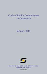 Code of Bank’s Commitment to Customers January[removed]BANKING CODES AND STANDARDS