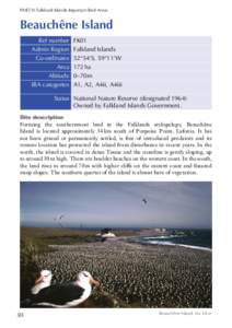 PART II: Falkland Islands Important Bird Areas  Beauchêne Island Ref number Admin Region Co-ordinates