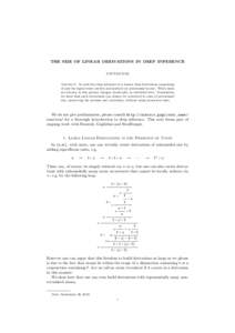 THE SIZE OF LINEAR DERIVATIONS IN DEEP INFERENCE ANUPAM DAS Abstract. In unit-free deep inference it is known that derivations comprising of just the logical rules (switch and medial) are polynomial in size. When units a