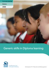 Curriculum planning DiplomaGeneric skills in Diploma learning