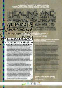 The state of South Africa’s mental health is in severe crisis, with a high prevalence of mental illness and psychosocial trauma. While some progress has been made in the provision and de-institutionalisation of mental 