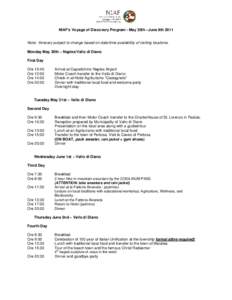 Microsoft Word - 2011Voyage of Discovery Itinerary