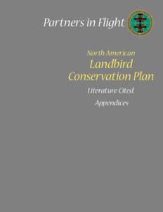 Partners in Flight North American Landbird Conservation Plan Literature Cited,