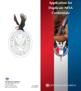 Application for Duplicate NESA Credentials Boy Scouts of America 1325 West Walnut Hill Lane