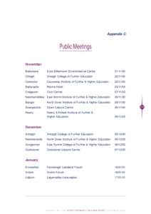 Appendix C  Public Meetings November Ballymena