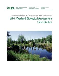 Methods for Evaluating Wetland Condition: Wetland Biological Assessment Case Studies