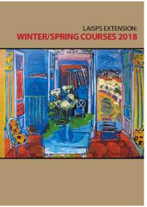 LAISPS EXTENSION:  WINTER/SPRING COURSES 2018 MEDICATION AND ITS MEANING: ADJUNCTIVE PSYCHOTROPIC DRUGS IN