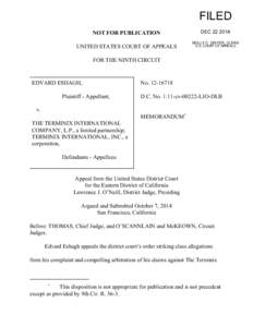 FILED NOT FOR PUBLICATION UNITED STATES COURT OF APPEALS DEC[removed]MOLLY C. DWYER, CLERK