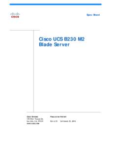 Spec Sheet  Cisco UCS B230 M2 Blade Server  CISCO SYSTEMS