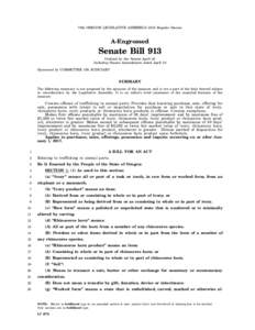 78th OREGON LEGISLATIVE ASSEMBLYRegular Session  A-Engrossed Senate Bill 913 Ordered by the Senate April 24
