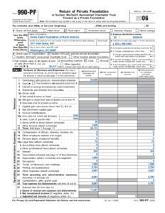 Form  990-PF Department of the Treasury Internal Revenue Service