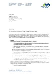 Microsoft Word - 110322_Mirvac Comment on National land Freight Strategy.doc