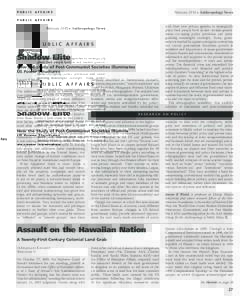 February 2010 • Anthropology News  PUBLIC AFFAIRS PUBLIC AFFAIRS