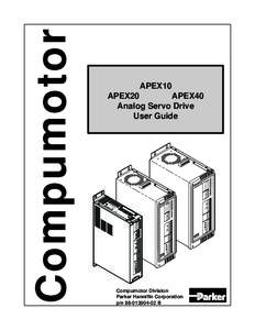 APEX20 APEX40 Analog Servo Drive User Guide  L