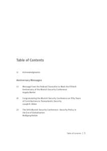 Table of Contents 11 Acknowledgments  Anniversary Messages
