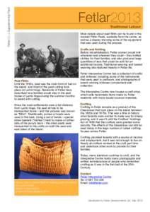 Fetlar2013 Supplemental Pack  Fetlar2013 Traditional Labour  More details about peat flittin can be found in the