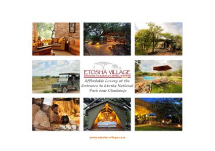 www.etosha-village.com  Etosha Village is situated only 2km before the Andersson entrance gate to Etosha National Park, near Okaukuejo. Prime destination for nature lovers combined with excellent service and cuisine!