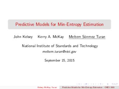 Predictive Models for Min-Entropy Estimation