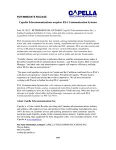 Microsoft Word - Capella-ESA-Acquisition-June15-2012 v2