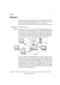 Reactor  1 Reactor The Reactor design pattern handles service requests that are delivered concurrently to an application by one or more clients.