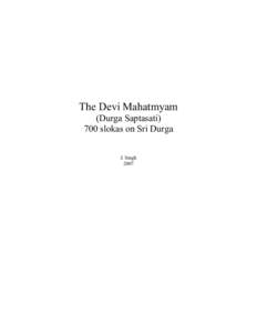 Microsoft Word - The Devi Mahatmyam.doc
