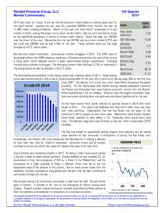 Randall Financial Group, LLC Market Commentary 4th Quarter 2014
